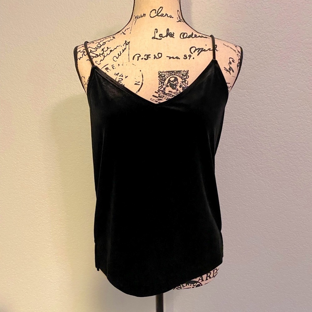 Rag and bone amber black velvet cami